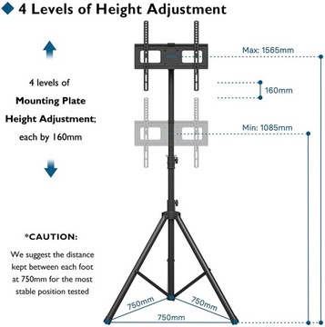 Напольная подставка Bontec TS-03 B08JLZL2M5 ШТАТИВ, РАСШИРЯЕМАЯ ОСНОВА