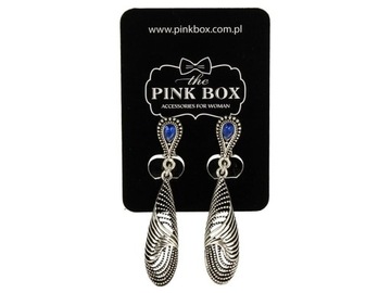 Серебристые серьги с васильковыми глазами