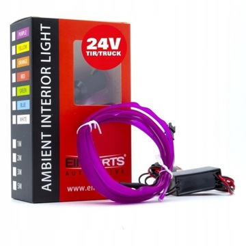 ŚWIATŁOWÓD AMBIENT PASEK LED FIOLETOWY 1M 24V
