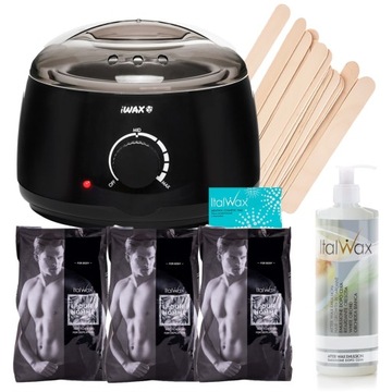 Zestaw depilacja WOSK TWARDY ItalWax + PODGRZEWACZ