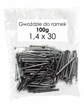 GWOŹDZIE do RAMEK pszczelarskich 1,4x30 - 100g łeb baryłkowy