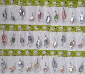 BŁYSTKA BLACHA OBROTÓWKA OBROTOWA WĘDKARSKA SPINING SZCZUPAK DRAPIEŻNIK MIX