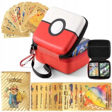 POKEMON FOLIA ZŁOTA KARTY+ALBUM KOLEKCJONER WOREK