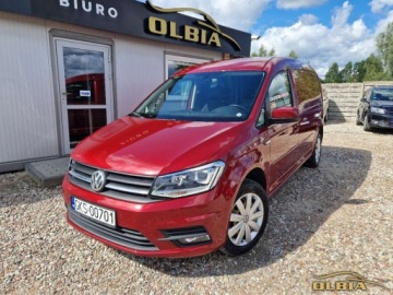 Volkswagen Caddy IV Kombi Maxi 2.0 TDI SCR BlueMotion Technology 150KM 2018 Volkswagen Caddy Vat 23 , Led, Hak, Webasto, Park assist 2.0 Diesel 150KM