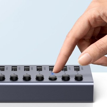 АДАПТЕР UGREEN HUB МНОГОФУНКЦИОНАЛЬНЫЙ РАЗВЕТВИТЕЛЬ USB / USB C - PD 7x USB A 3.0