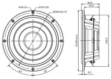 SB Acoustics SW26DAC76-8 10-дюймовый динамик