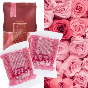 5x WOSK TWARDY DO DEPILACJI do PODGRZEWACZ różany