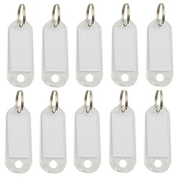 BRELOK IDENTYFIKATOR, ZAWIESZKA DO KLUCZY 10 SZTUK