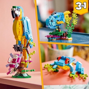 НАБОР «ЭКЗОТИЧЕСКИЙ ПОПУГАЙ» LEGO CREATOR 3В1 31136