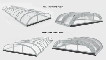 НИЗКАЯ КРЫША ДЛЯ БАССЕЙНА ROYAL 9,80x3,95x0,95 м