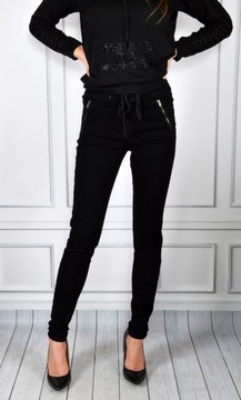 Jeansy Damskie Spodnie Jeansowe Joggery Modelujące