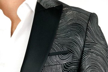 GIOVANNI PERA Marynarka męska DS03 srebrna 64