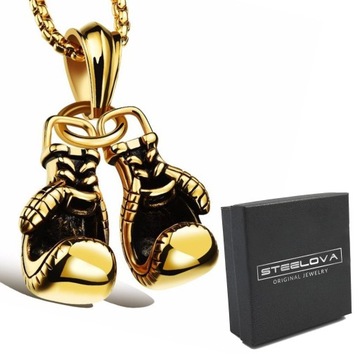 RĘKAWICE BOKSERSKIE BOXING STAL316L BOKS ZŁOTY