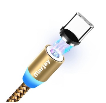 Kabel Ładowania Usb Typ C 2 metry 2m Magnetyczny