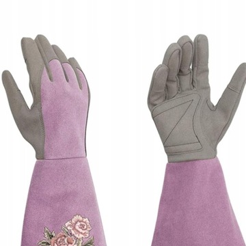 Сверхпрочные длинные кожаные садовые перчатки