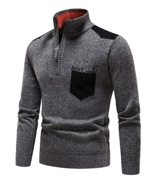 Elegancki Sweter golf męski zimowy wielokolorowy ROZ M-3XL