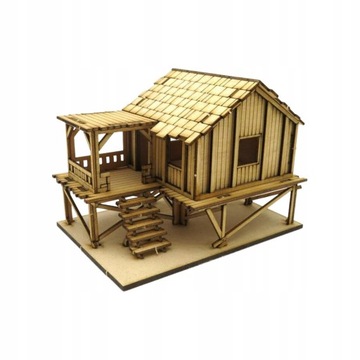 Drewniane puzzle 3D 1/72 Drewniana chatka dla