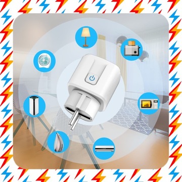 2x РОЗЕТКА ДЛЯ ТАЙМЕРА Wi-Fi SMART TUYA ВАТТМЕТР С ТАЙМЕРОМ 16А