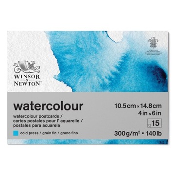 BLOK DO AKWARELI A6 300g 15ark. POCZTÓWKA WINSOR & NEWTON