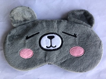 МАСКА ДЛЯ ВЕК ДЛЯ РАССЛАБЛЕНИЯ СНА плюшевый мишка серый OLDMAN PLUSH
