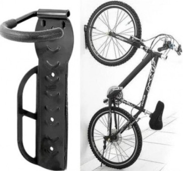 ДЕРЖАТЕЛЬ ДЛЯ ВЕЛОСИПЕДА ВЕШАЛКА ДЛЯ ВЕЛОСИПЕДА НАСТЕННЫЙ КРЮЧОК ПРОЧНЫЙ до 30 кг + колышки