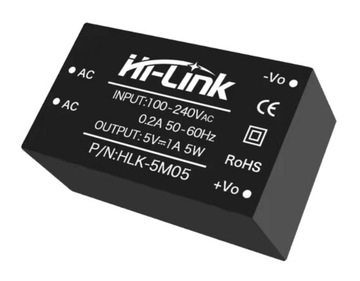 Zasilacz AC/DC 5W HI-LINK HLK-5M05 V-out 5V 1000mA