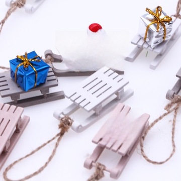 КАНТРИ ДЕКОР РОЖДЕСТВЕНСКИЕ Сани, БЕЛЫЕ 6Х2,5Х1,7СМ ШТ.