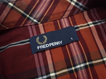 FRED PERRY KOSZULA MĘSKA ENLARGED REGIMENTAL TARTAN SHIRT M3525 CASUAL r. L