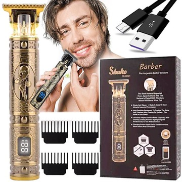 ТРИМЕР ДЛЯ СТРИЖКИ ВОЛОС БОРОДЫ И БОРОДЫ С РЕГУЛИРОВКОЙ ЖК-БРИТВЫ