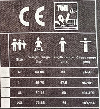 Спасательный жилет 75N KAPOK CE великолепен! застежка-молния