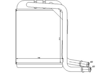 NIS73976 RADIÁTOR (220X198X34) VW MULTIVAN V M