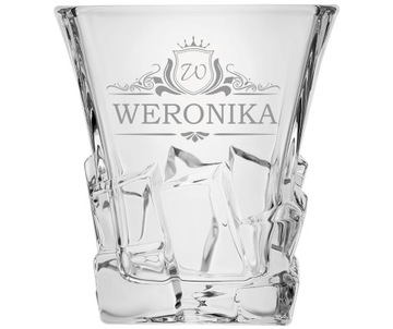 Стеклянный подарок на день рождения 18 30 40 50 60 с гравировкой