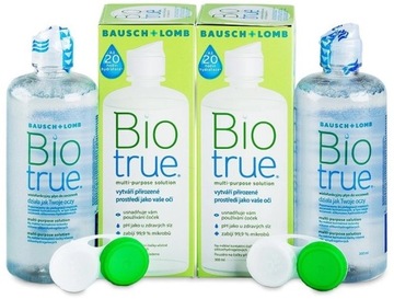 PŁYNY DO SOCZEWEK BIOTRUE 2x 300 ML + 2 POJEMNIKI