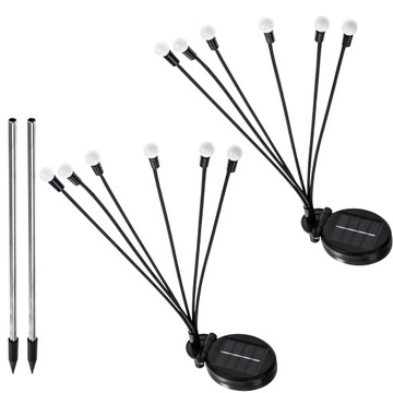 СОЛНЕЧНАЯ САДОВАЯ ЛАМПА LED ШАР СОЛНЕЧНЫЕ ЛАМПЫ 2 ШТ. ШАРИКИ 70 СМ