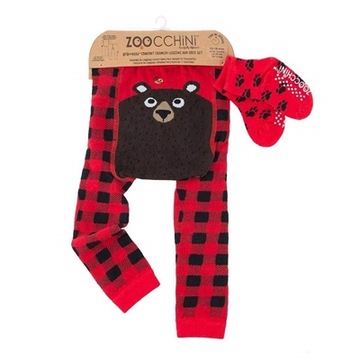 Zoocchini Legginsy i Skarpetki Niedżwiedź 12-18m.