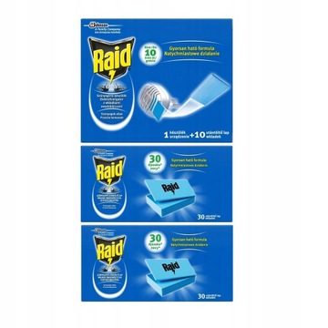Raid Elektrofumigator NA KOMARY +70 wkładów GRATIS przeciw komarom