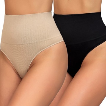 MEDINOVA 2PACK STRINGS КОМПЛЕКТ корректирующих трусиков бежевый черный