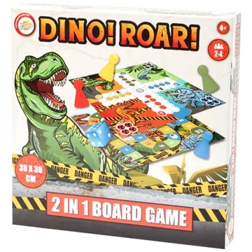 Gra planszowa 2 w 1 Toy Universe, DINOZAURY, 38x38 cm