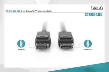 Соединительный кабель DisplayPort с защелками, 8K, 30 Гц, UHD, тип DP/DP, M/M