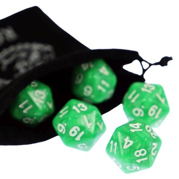 ZESTAW 25 KOSTEK K20 RPG BAGNO UTOPCÓW KOŚĆ DWUDZIESTOŚCIENNA