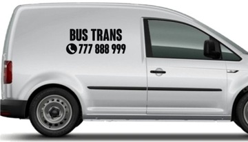 Naklejka na auto szybę busa FIRMA NAPIS Plus NUMER *80 cm *KOLORY