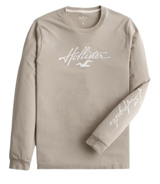 lekka bluza Abercrombie Hollister longsleeve L beżowa