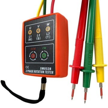 ТЕСТЕР ПОСЛЕДОВАТЕЛЬНОСТИ ФАЗ ВРАЩЕНИЯ 3-ФАЗНЫЙ СЧЕТЧИК ФАЗ AC SM852B 60 В~600 В