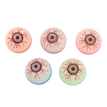 100x PIŁECZKI PIŁKI KULKI KAUCZUKOWE OCZY GAŁKI SKACZĄCE SENSORYCZNE 27mm