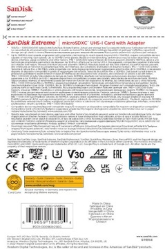 Карта памяти SanDisk Extreme объемом 256 ГБ.