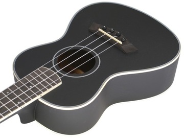 QBT UKULELE KONCERTOWE + 10x AKCESORIA KOLOR CZARNY