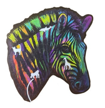 PUZZLE ANIMAL ZEBRA ZWIERZĘTA KOLOROWE 148 ELEMENTÓW