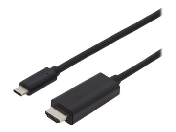 Адаптер Digitus USB Type-C, Type-C — HDMI AM/M, 2,0 м, 4K/60 Гц, 18 ГБ,