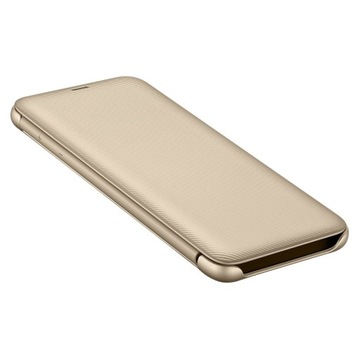 Оригинальный чехол-кошелек Galaxy A6+ золотого цвета