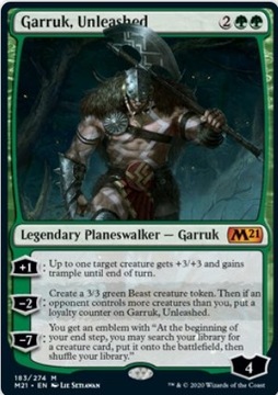 MTG Garruk, Unleashed planeswalker Mythic M21